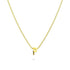 Initials Brick Alphabet Letter Necklace Gold Layered Steel Jewellery